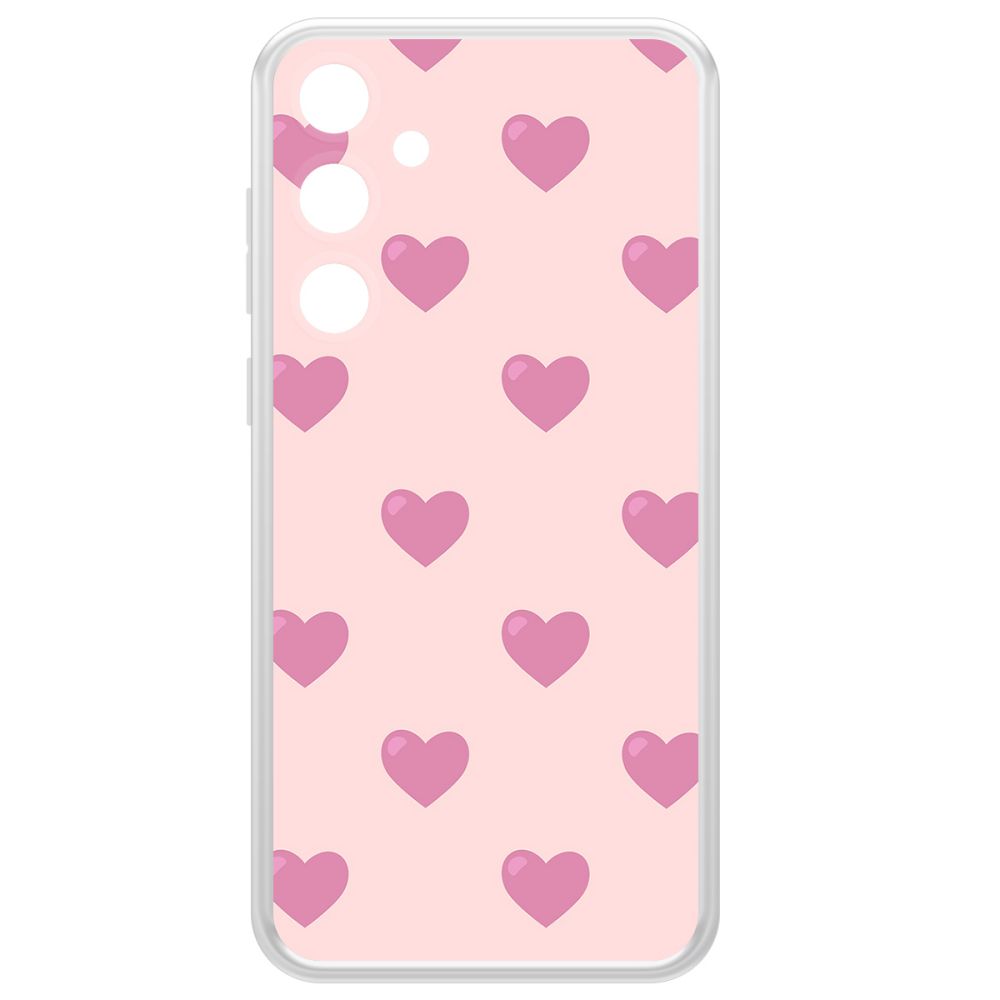 

Чехол-накладка Krutoff Clear Case Пурпурные сердца для Samsung Galaxy A35 5G (A356), Прозрачный