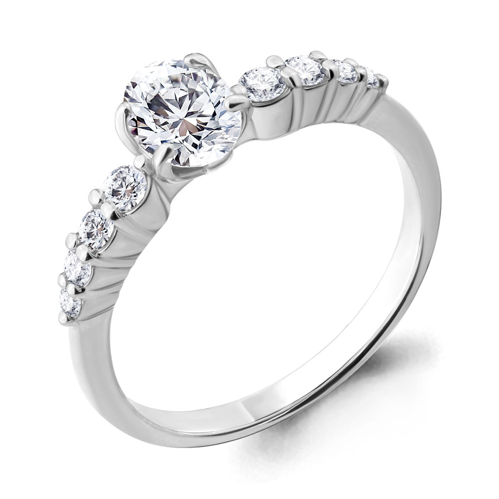 

Кольцо из серебра с фианитом р. 16,5 Aquamarine 68351А_925_р, 68351А_925_р