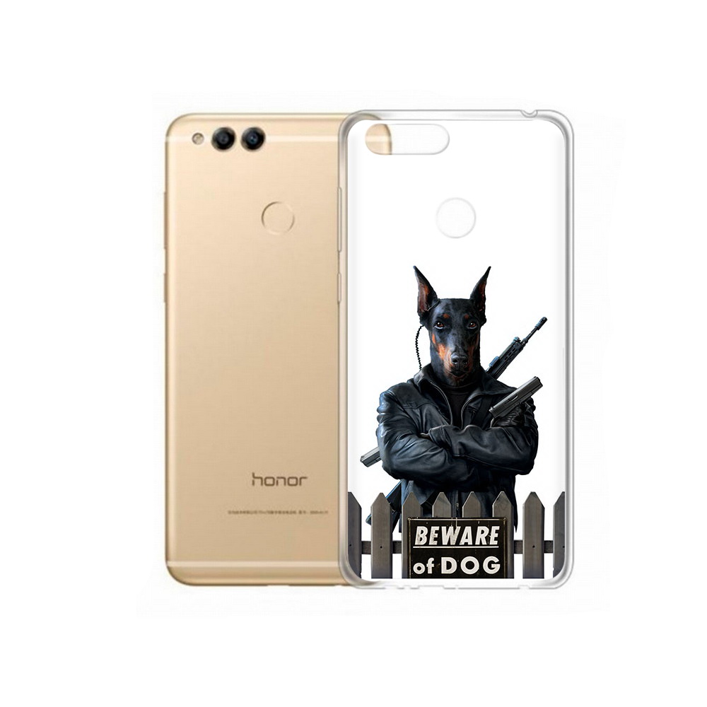 

Чехол MyPads Tocco для Huawei 7X доберман (PT94112.65.332), Прозрачный, Tocco