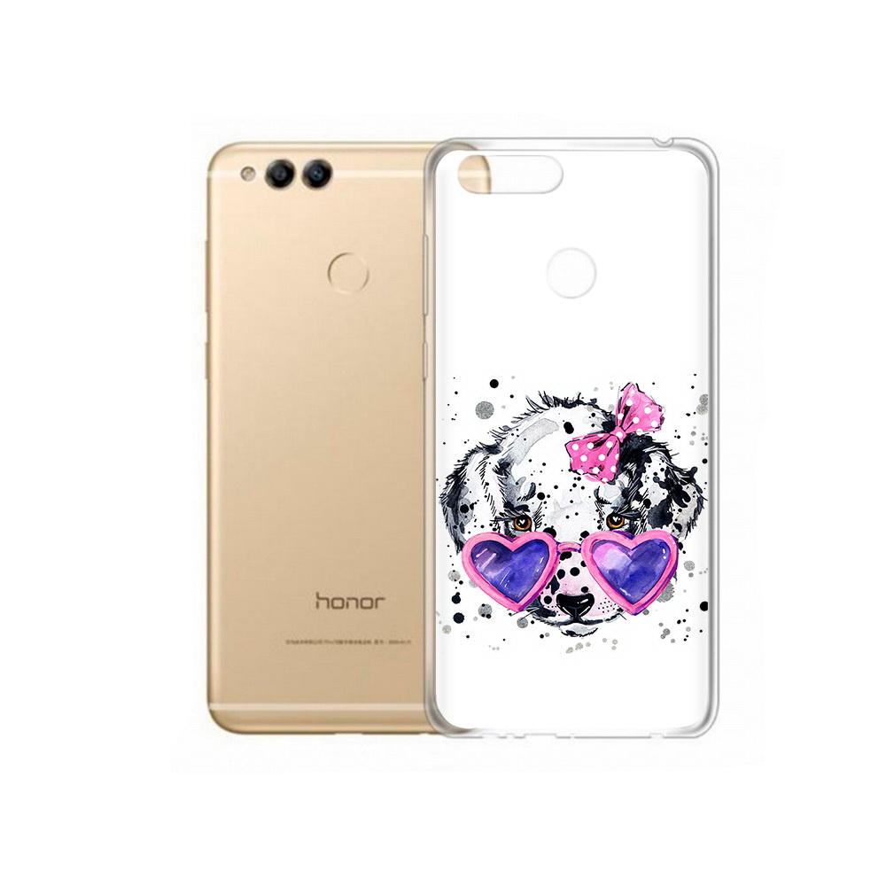 

Чехол MyPads Tocco для Huawei 7X долматинец в очках (PT94112.65.337), Прозрачный, Tocco