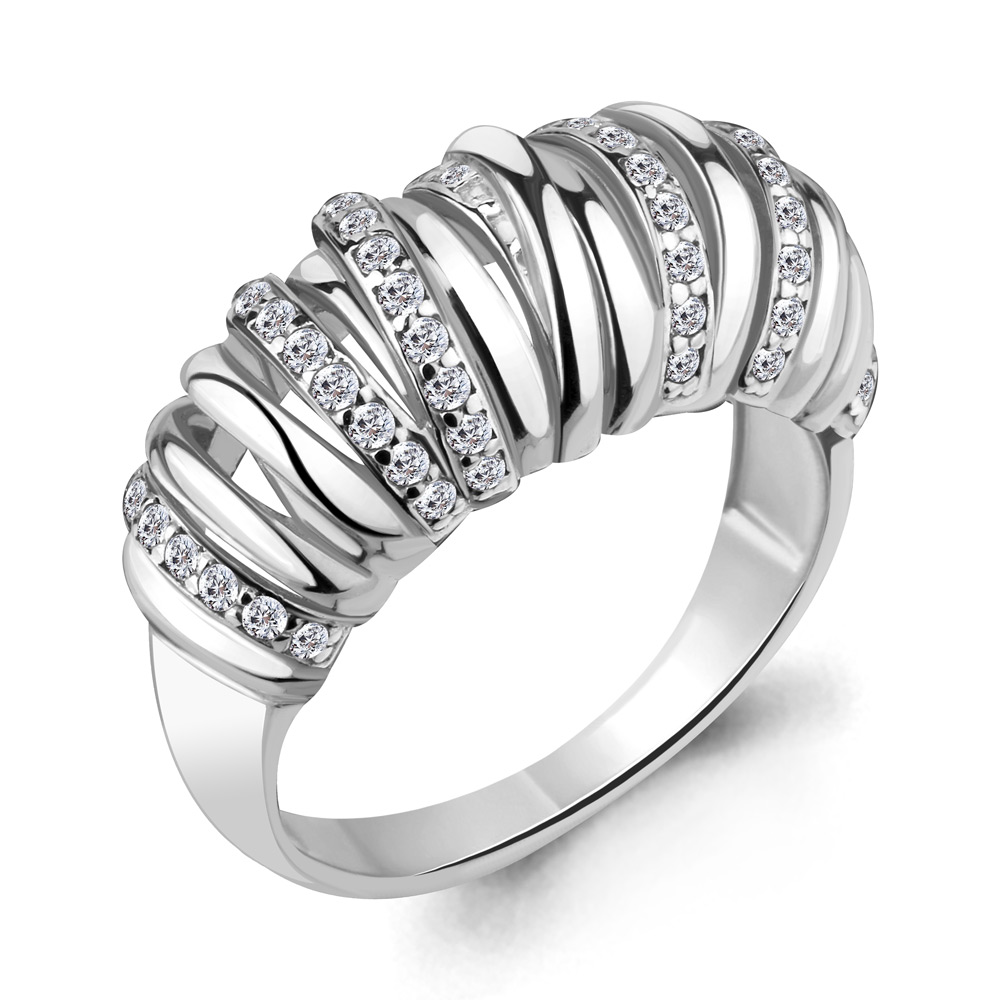

Кольцо из серебра с фианитом р. 18,5 Aquamarine 68387А_925_р, 68387А_925_р
