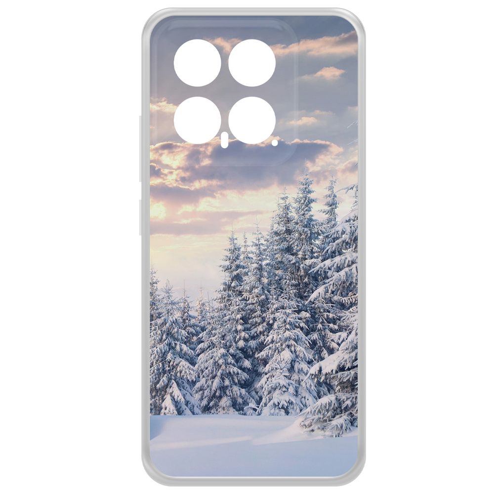 

Чехол-накладка Krutoff Clear Case Снежный пейзаж для Xiaomi 14, Прозрачный