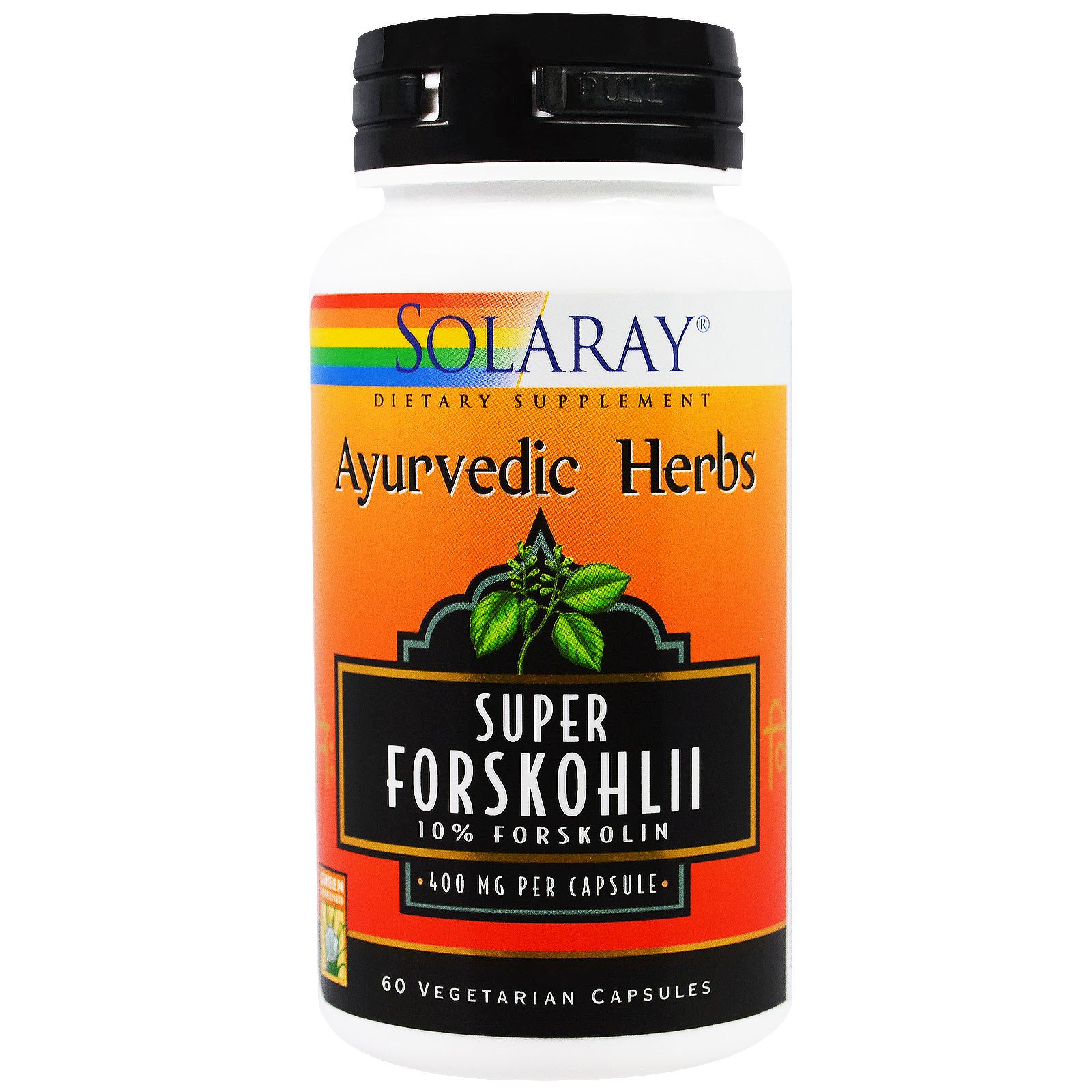 

Solaray Super Forskohlii 400 мг, 60 капсул, форсколин, экстракт колеус форсколии