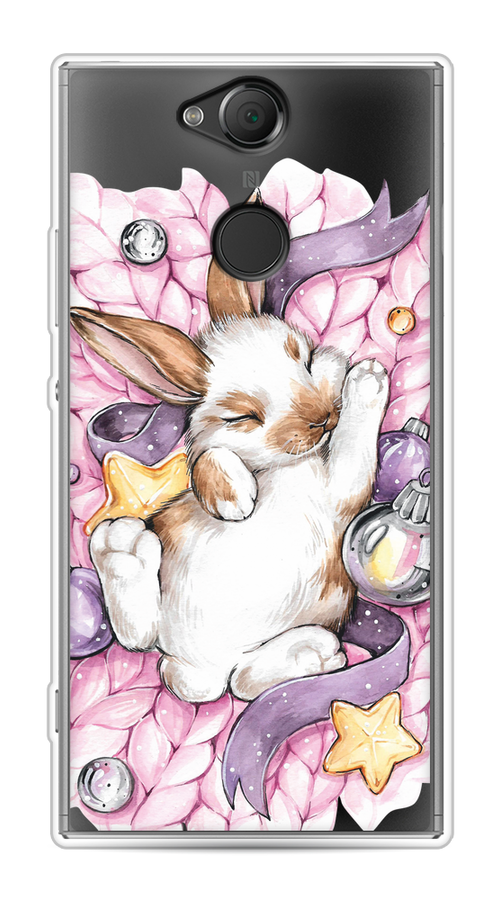 

Чехол на Sony Xperia XA2 "Кролик спит", Розовый;белый, 53150-5