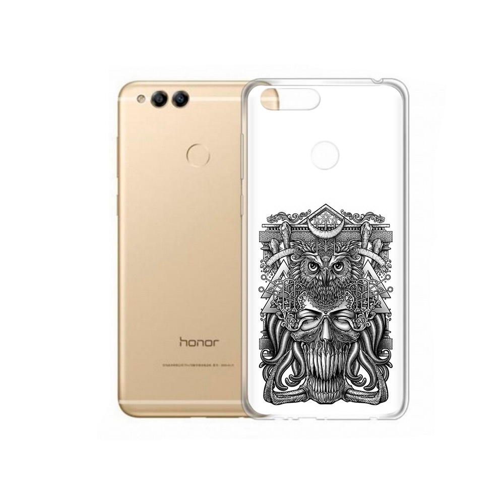 

Чехол MyPads Tocco для Huawei 7X зубастая сова (PT94112.65.369), Прозрачный, Tocco