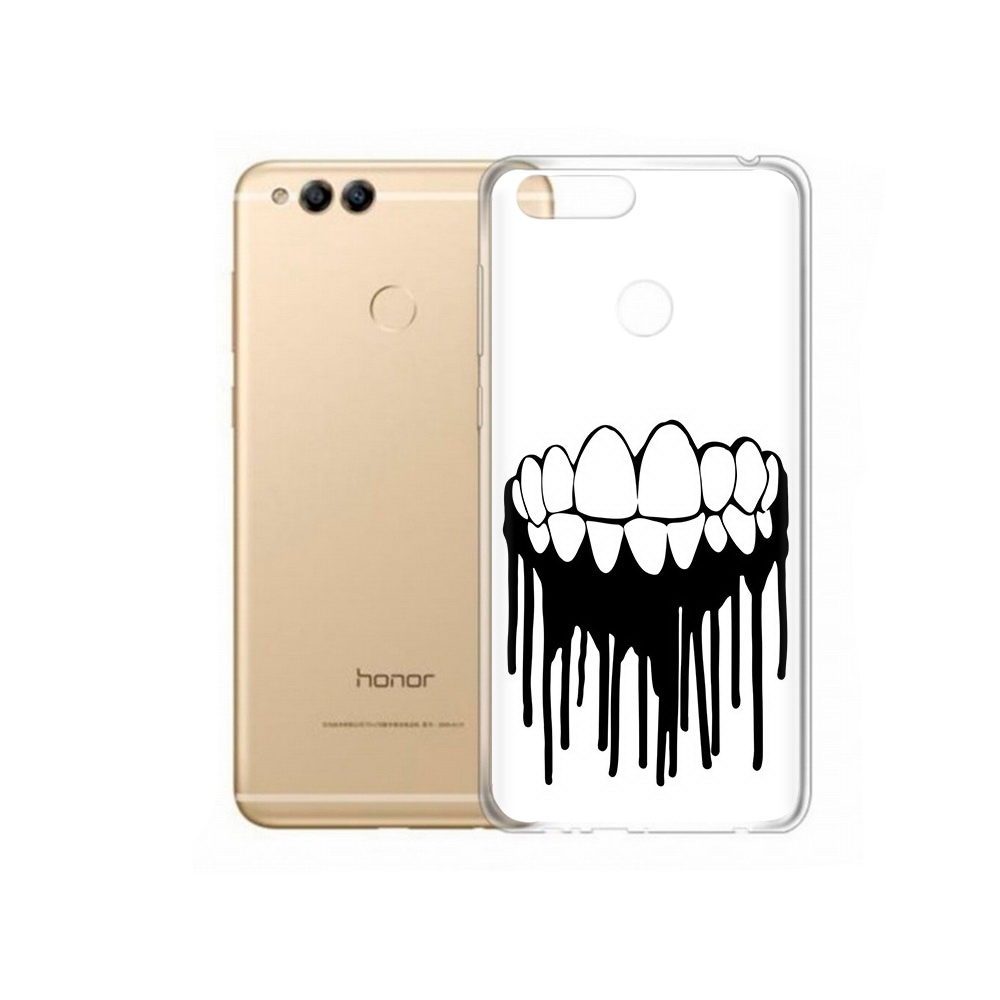 

Чехол MyPads Tocco для Huawei 7X зубы (PT94112.65.372), Прозрачный, Tocco