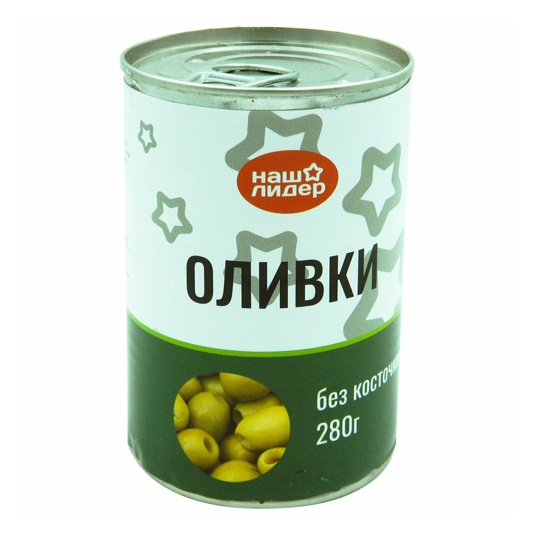 

Оливки Наш Лидер без косточек 280 г