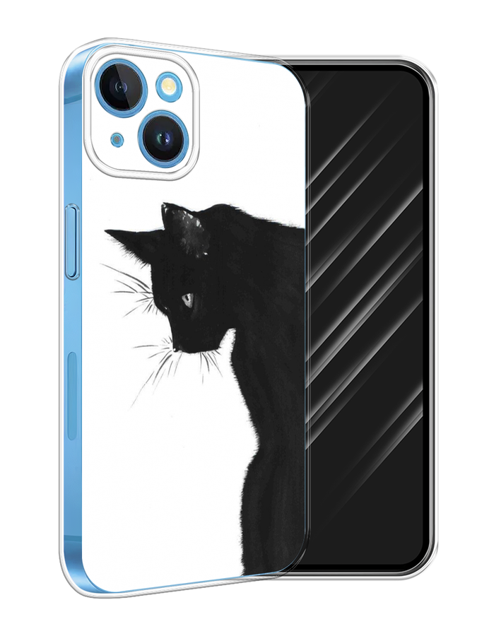 

Чехол Awog на Apple iPhone 15 "Black cat", Черный;белый, 15550-1