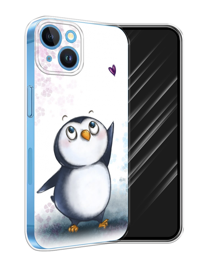 

Чехол Awog на Apple iPhone 15 "Пингвин и сердечко", Белый, 15550-1