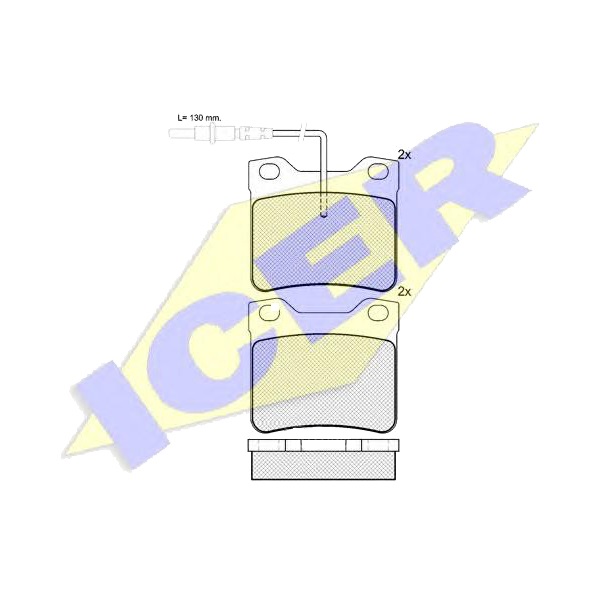 

Колодки тормозные дисковые Mercedes V-Class/Vito 96>03 ICER 141241