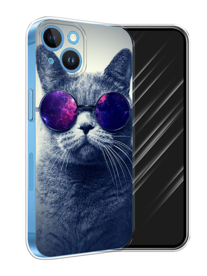 

Чехол Awog на Apple iPhone 15 "Космический кот", Бордовый, 15550-1