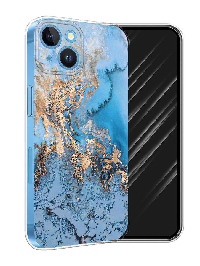 

Чехол Awog на Apple iPhone 15 "Морозная лавина синяя", Серебристый, 15550-1