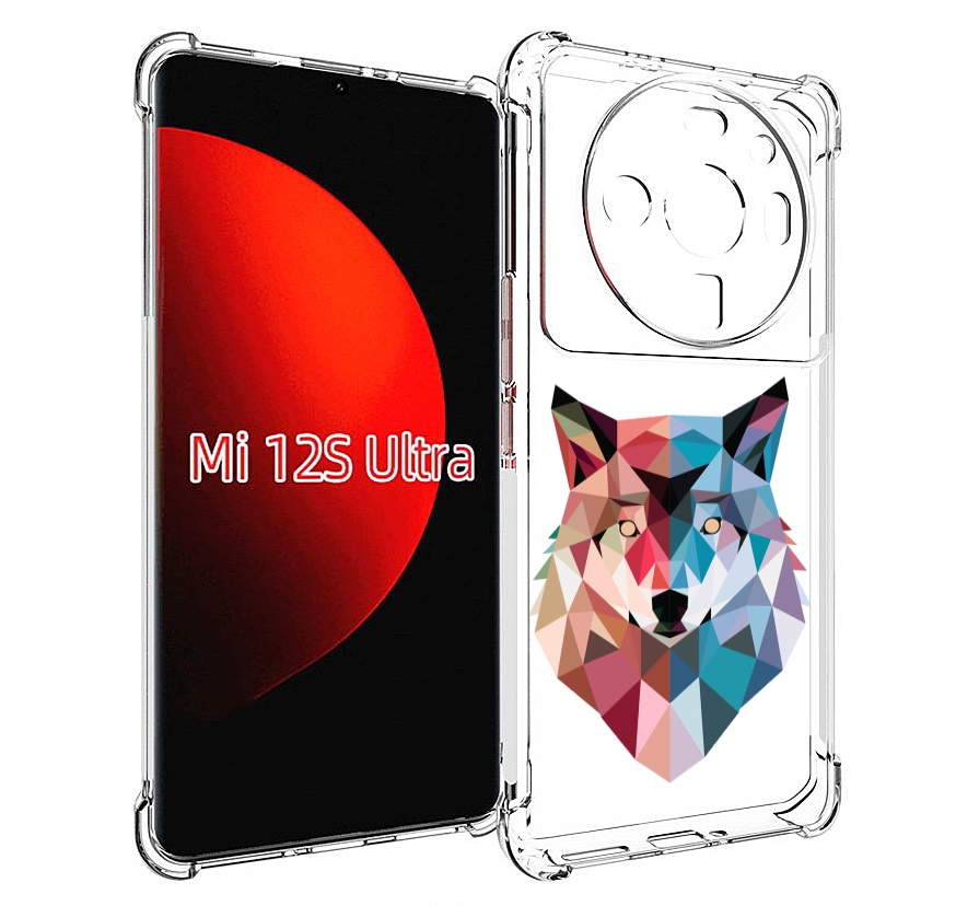 

Чехол MyPads Геометрический-волк для Xiaomi 12S Ultra, Прозрачный, Tocco