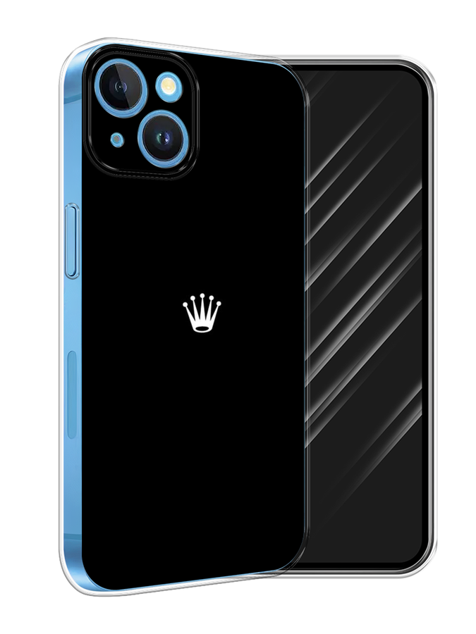 

Чехол Awog на Apple iPhone 15 "Белая корона на черном фоне", Черный, 15550-1