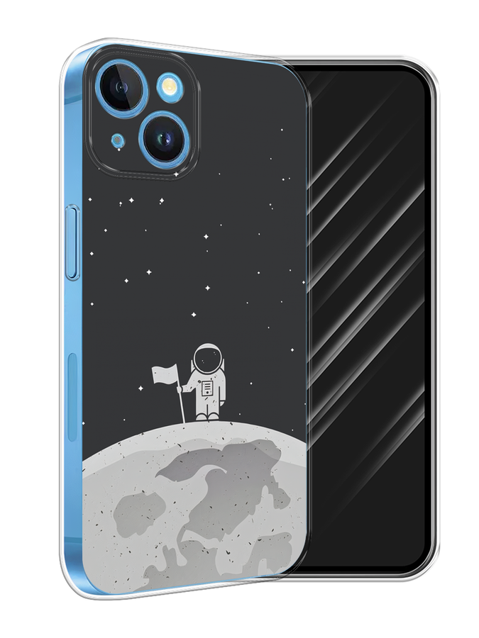 

Чехол Awog на Apple iPhone 15 "Первый на Луне", Черный, 15550-1