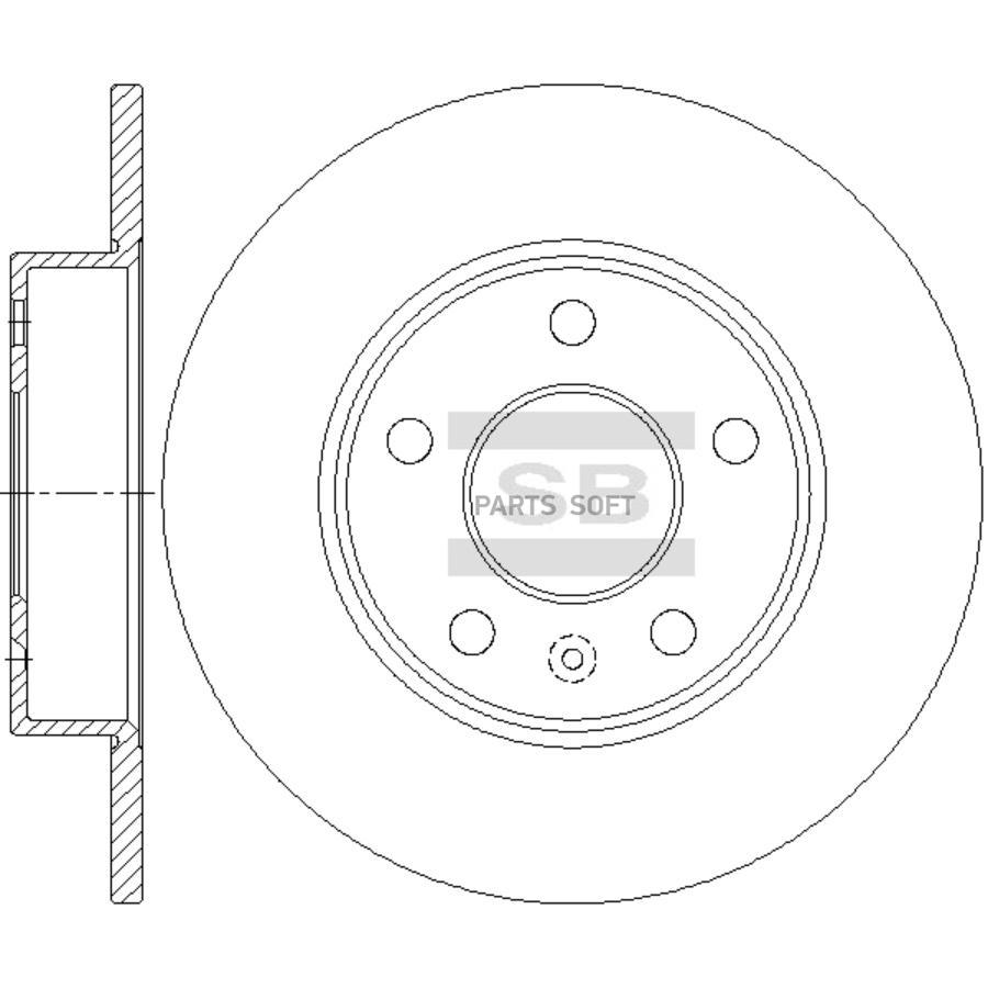 

SANGSIN BRAKE SD5113 Диск тормозной OPEL ASTRA 98-/MERIVA 03-/ZAFIRA 99- задний 1шт