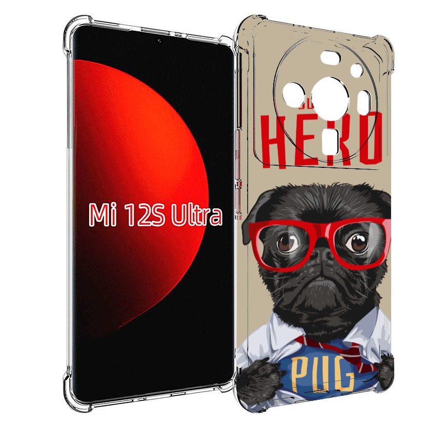 

Чехол MyPads Герой-PUG для Xiaomi 12S Ultra, Прозрачный, Tocco