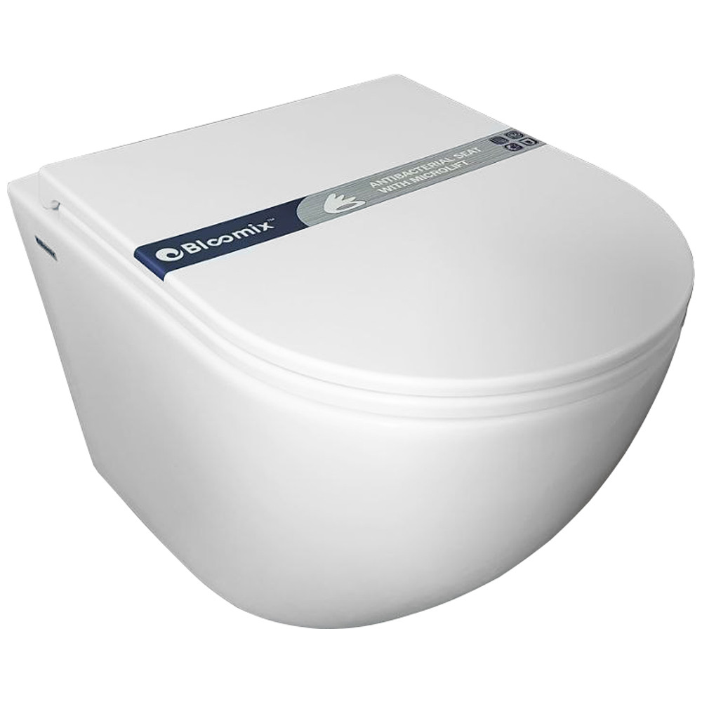 фото Унитаз подвесной bloomix vortex 2.0 t12110/uf1 безободковый торнадо