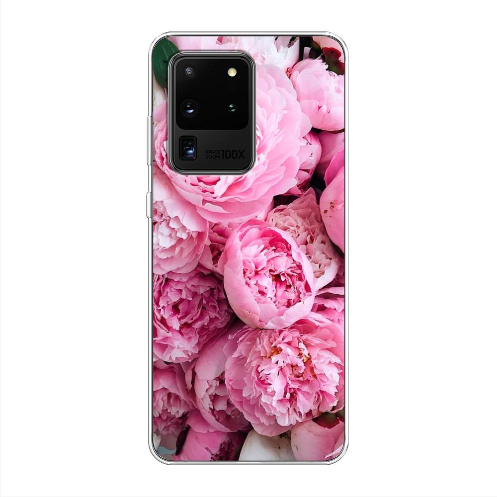 

Чехол на Samsung Galaxy S20 Ultra "Розовые пионы", Бежевый;розовый, 29450-2