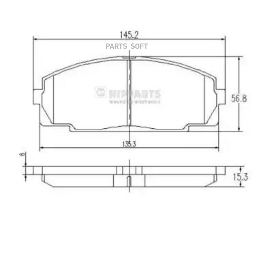 

Тормозные колодки NIPPARTS J3602076
