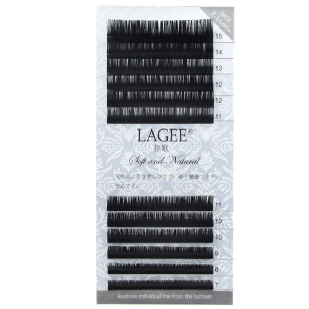 

Ресницы Nagaraku Lagee С 0.10 12 mm 12 линий, Черный