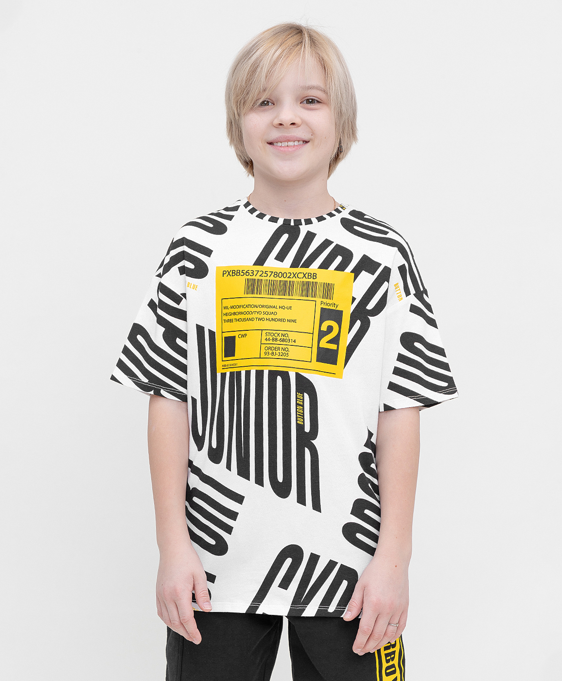 

Футболка белая Button Blue, мод.122BBBJC12020225, р.134, 122BBBJC12020225