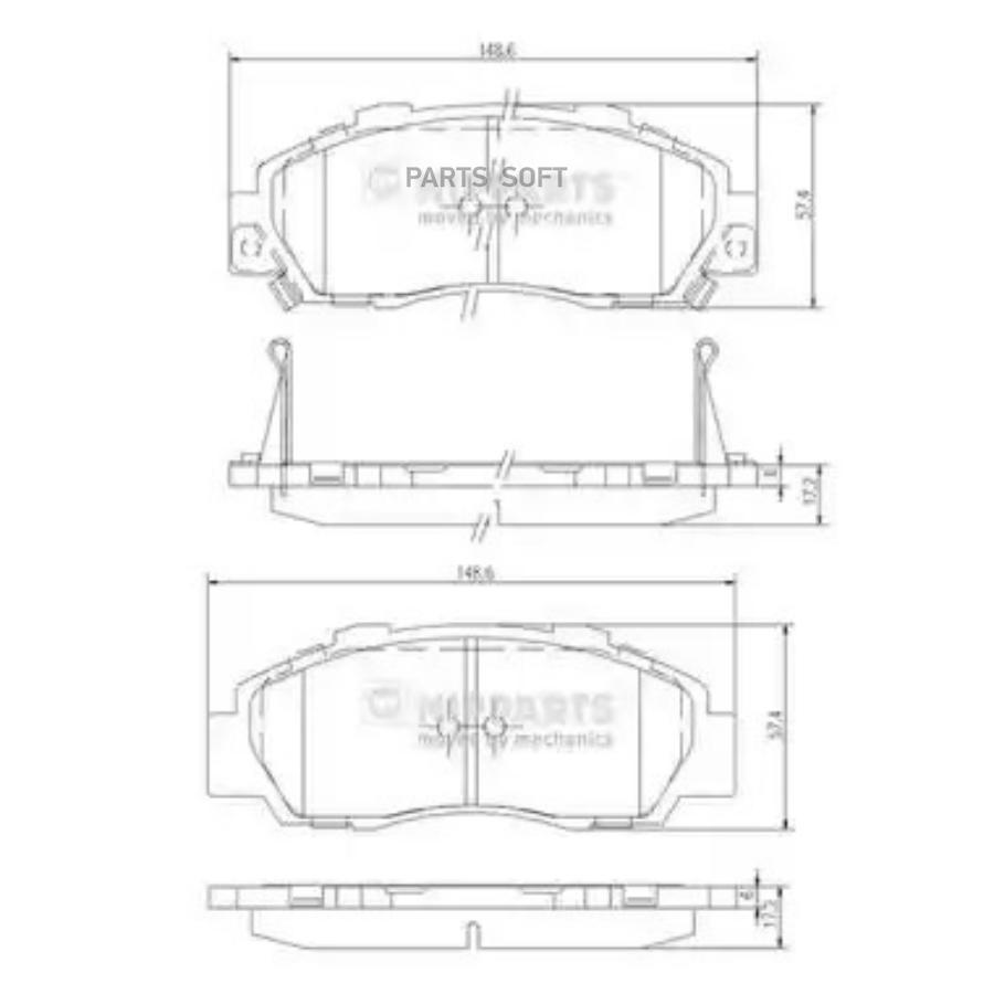 

Тормозные колодки NIPPARTS J3604032