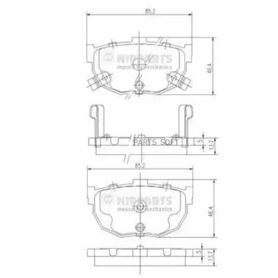 

Тормозные колодки NIPPARTS J3610505