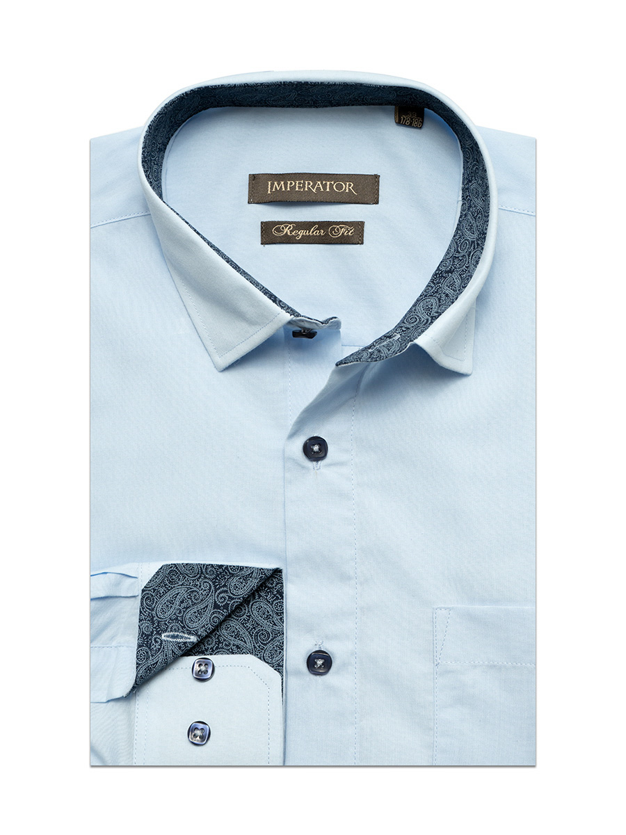 

Рубашка мужская Imperator Dream Blue-P голубая 40/178-186, Голубой, Dream Blue-P