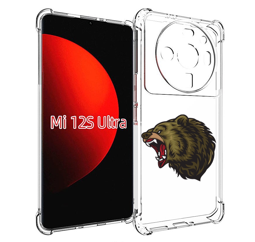 

Чехол MyPads Голова-медведь для Xiaomi 12S Ultra, Прозрачный, Tocco