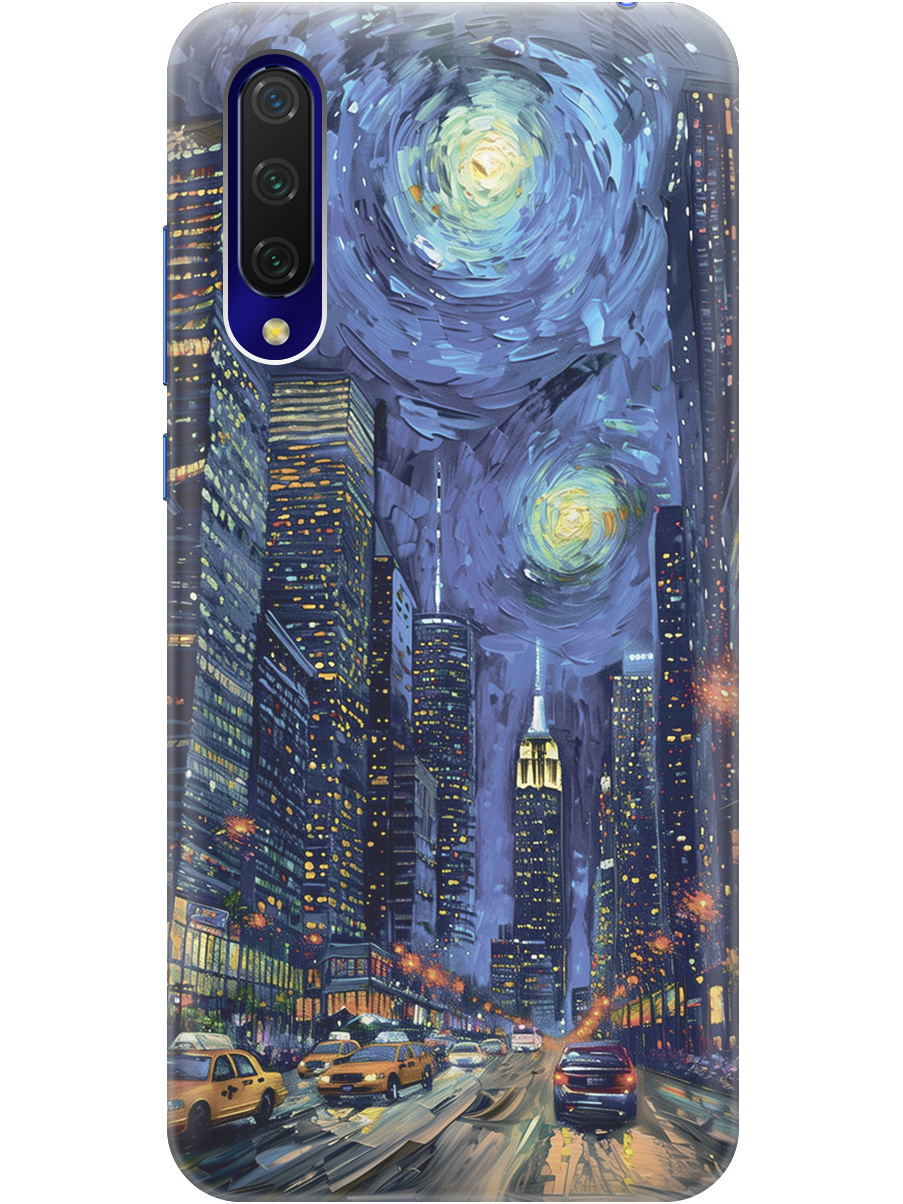 

Силиконовый чехол на Xiaomi Mi 9 Lite/CC9 с принтом "Ночной проспект", Прозрачный;синий;черный, 721722510