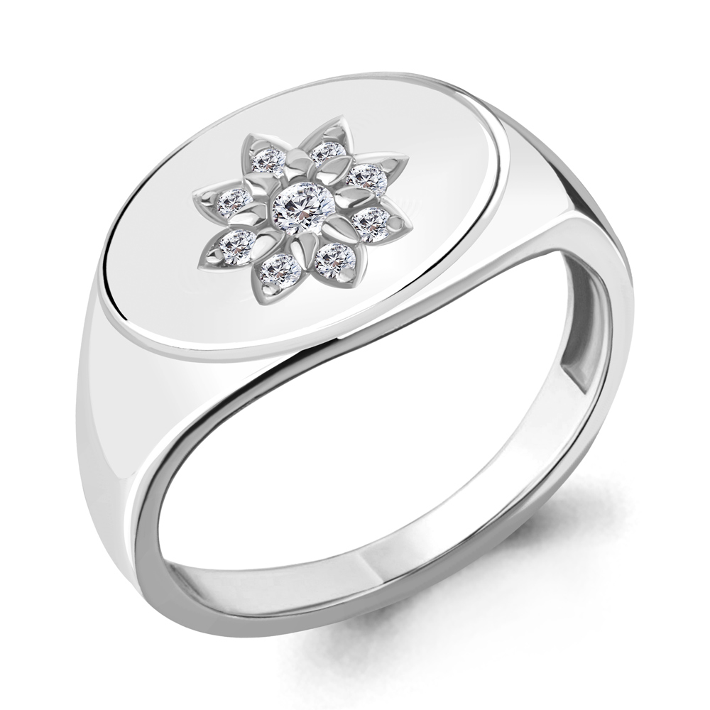 

Кольцо из серебра с фианитом р. , Aquamarine 68392А_925_р, 68392А_925_р