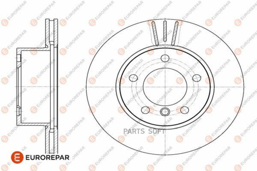 

EUROREPAR 1642760580 Диск тормозной BMW 1 E81 116i 06 , front, В=284mm 1шт
