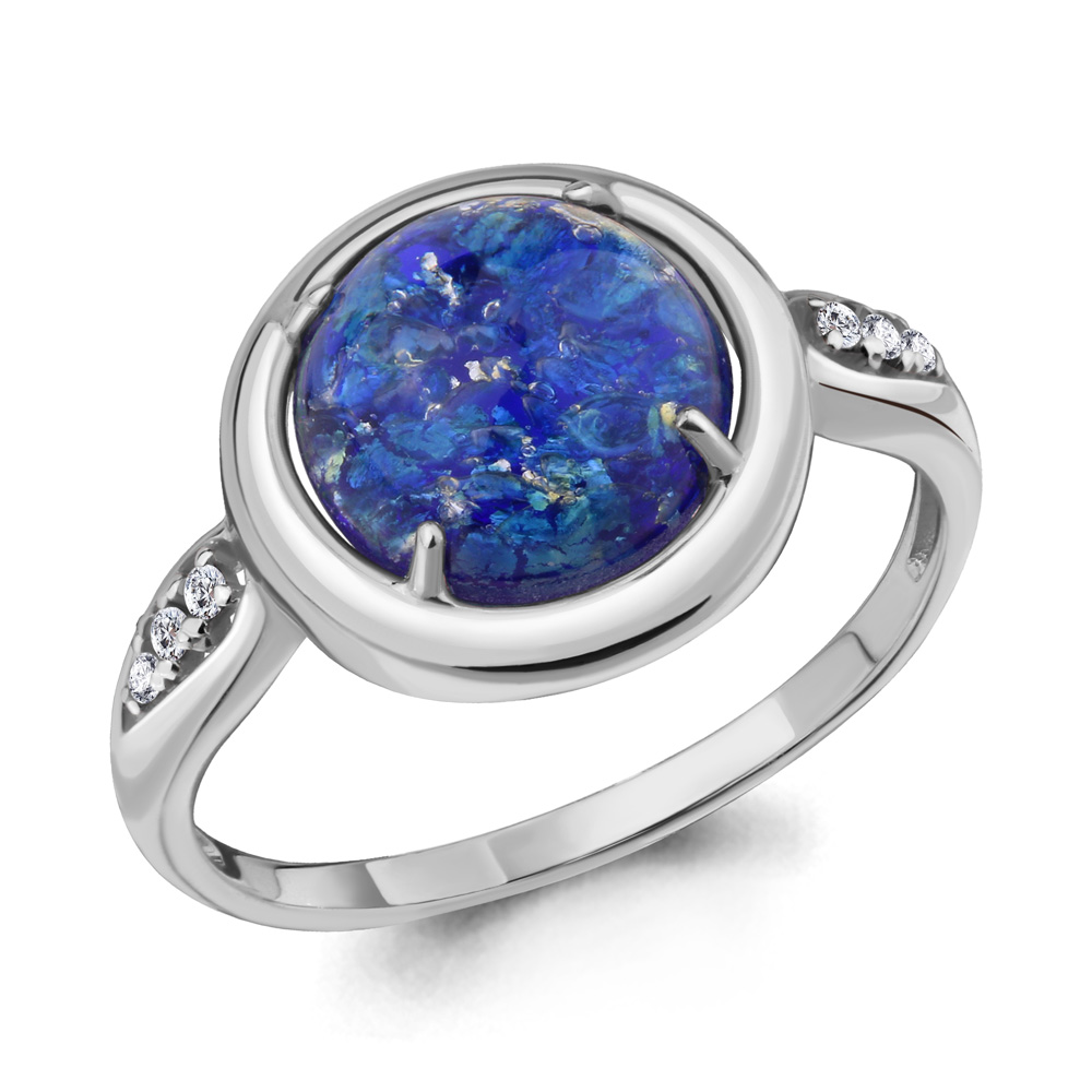 

Кольцо из серебра с фианитом р. 16 Aquamarine 68396АБ_925_р, 68396АБ_925_р