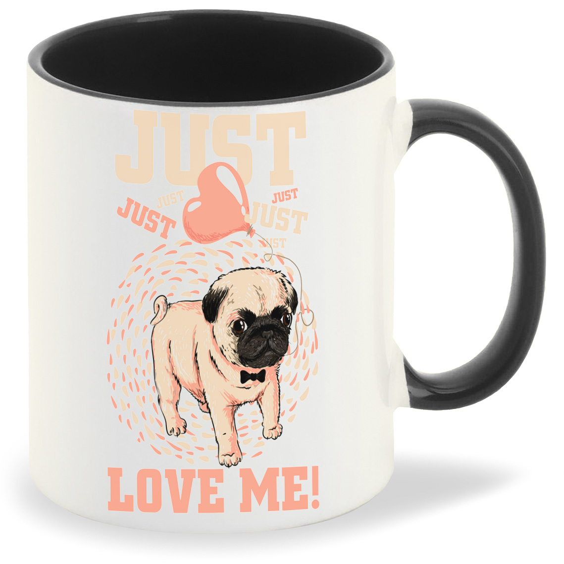 

Кружка CoolPodarok Иллюстрация Сбака jast love me, Иллюстрация Сбака jast love me