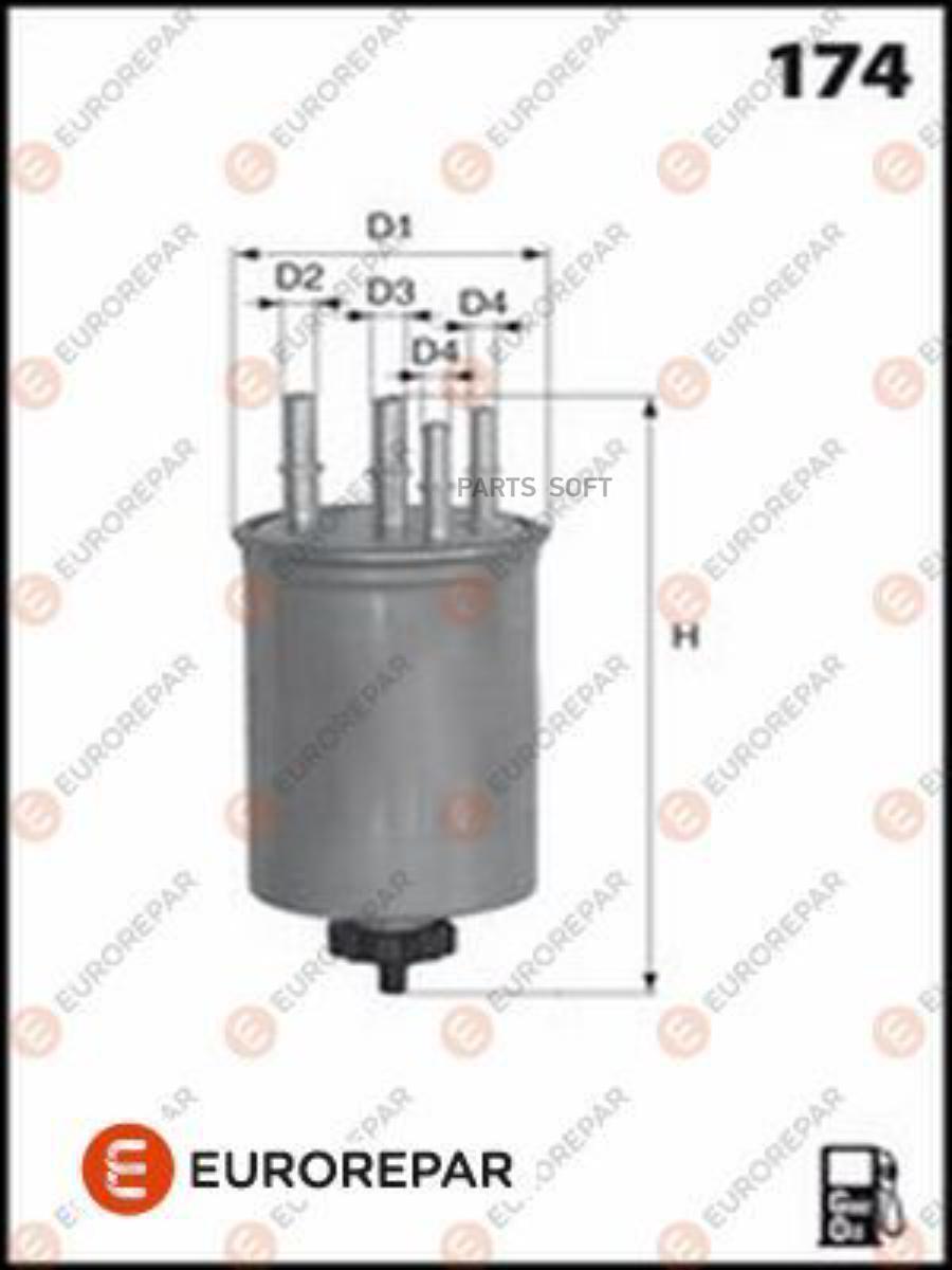 

EUROREPAR 1643629380 ЕФИЛЬТР ДИЗТ. 1шт