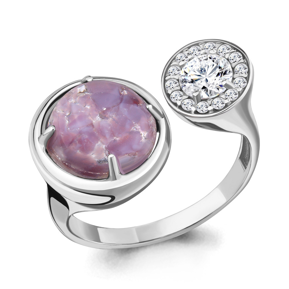 

Кольцо из серебра с фианитом р. 18,5 Aquamarine 68399АД_925_р, 68399АД_925_р