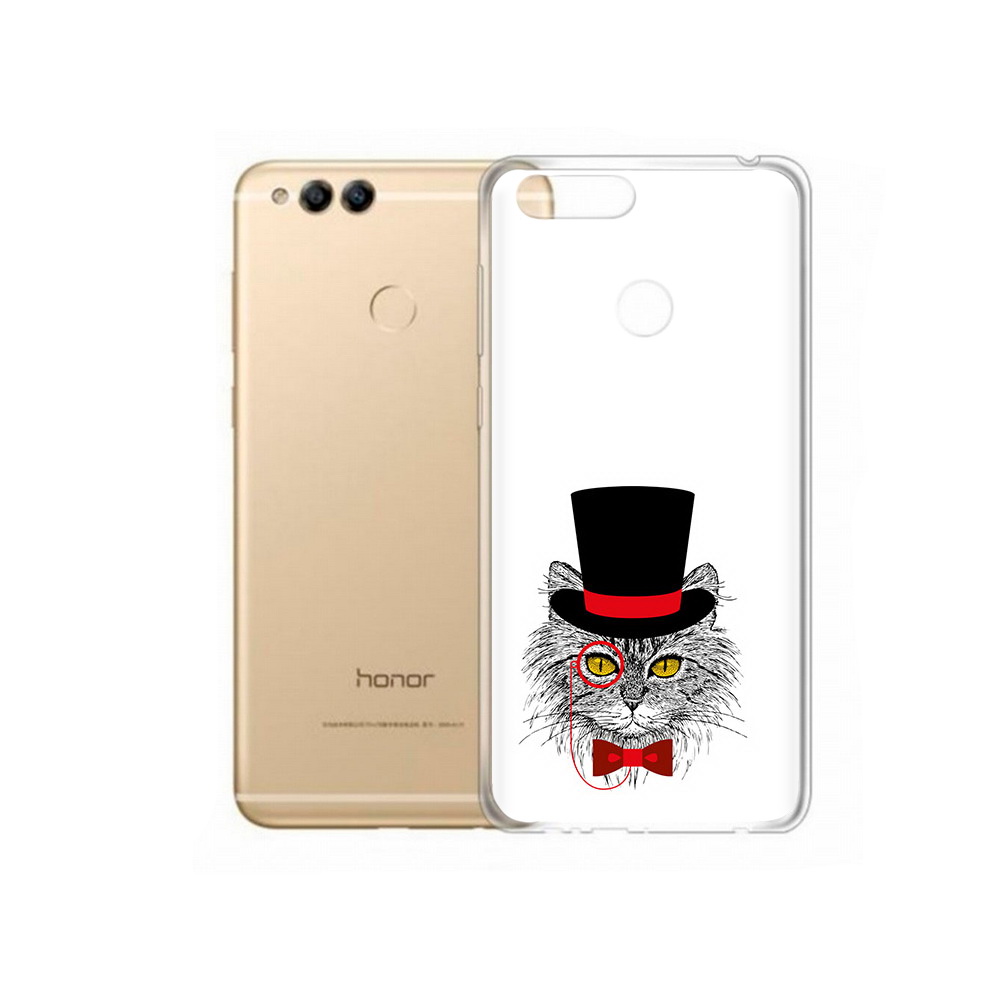 

Чехол MyPads Tocco для Huawei 7X кот в шляпе (PT94112.65.397), Прозрачный, Tocco