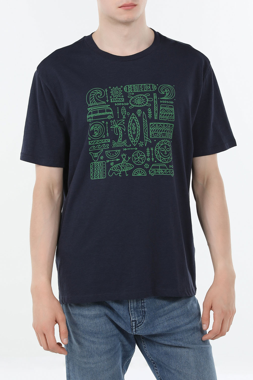 

Футболка мужская WTT 2057261 синяя 2XL, Синий, 2057261