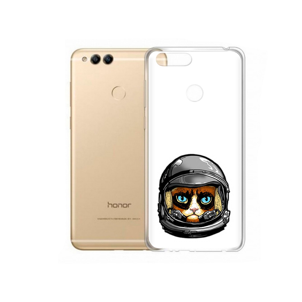 

Чехол MyPads Tocco для Huawei 7X кот космонавт (PT94112.65.400), Прозрачный, Tocco