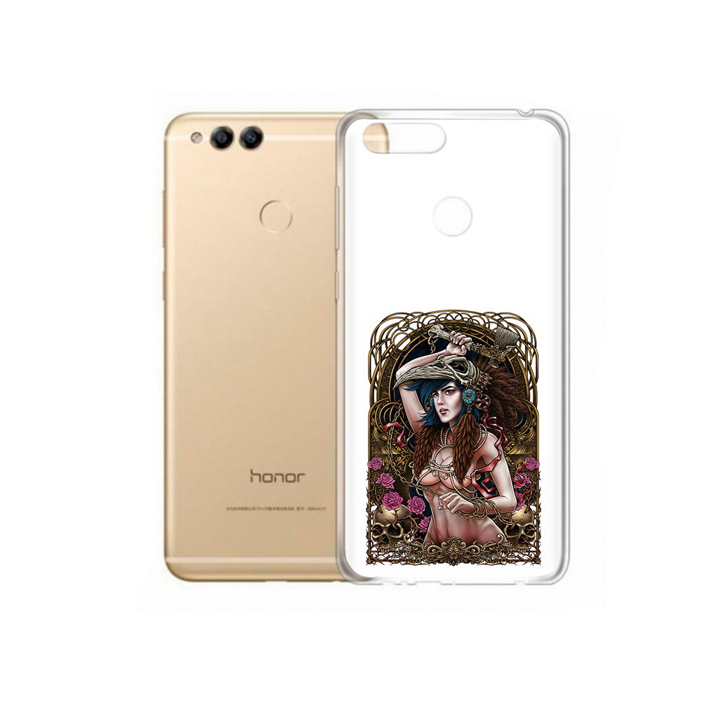 

Чехол MyPads Tocco для Huawei 7X красивая девушка рисунок (PT94112.65.407), Прозрачный, Tocco