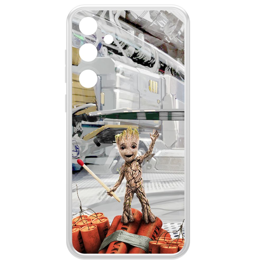 

Чехол-накладка Clear Case Стражи Галактики. Малыш Грут для Samsung Galaxy A35 5G (A356), Прозрачный