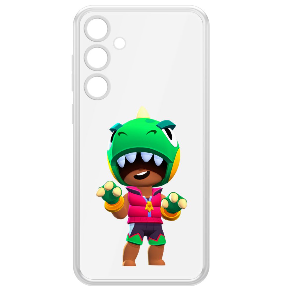 

Чехол-накладка Krutoff Clear Case Brawl Stars-Дино Леон для Samsung Galaxy A55 5G (A556), Прозрачный