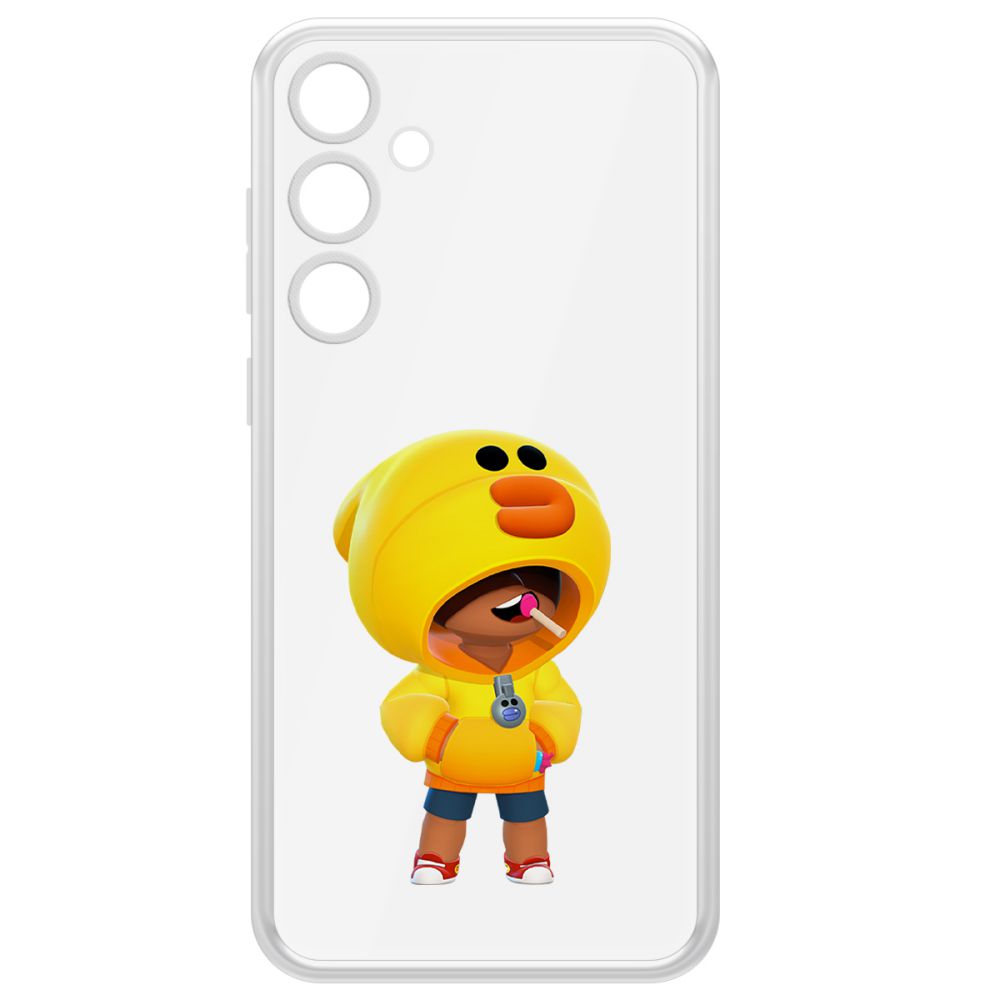 

Чехол-накладка Krutoff Clear Case Brawl Stars-Леон Салли для Samsung Galaxy A55 5G (A556), Прозрачный