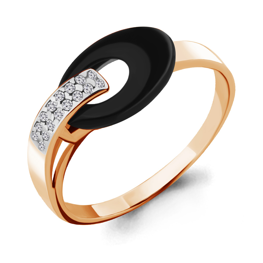 

Кольцо из серебра с керамикой р. 16 Aquamarine 68407А_925_з, 68407А_925_з