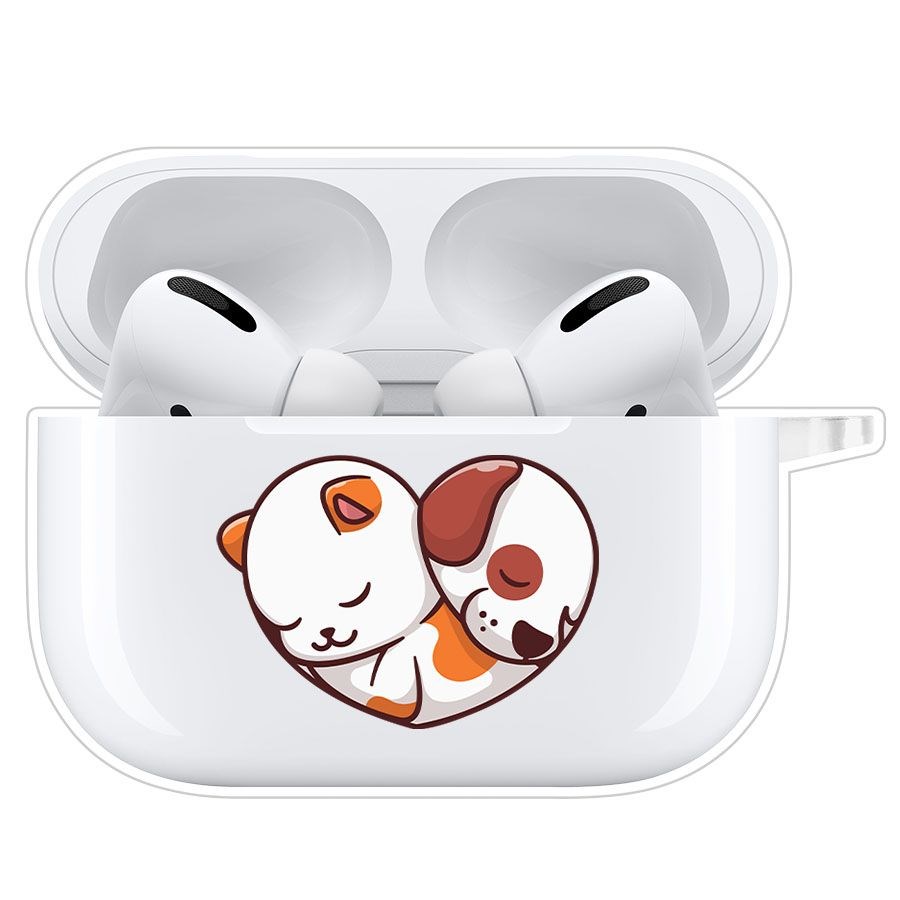 фото Чехол krutoff clear case для airpods pro котёнок и щенок