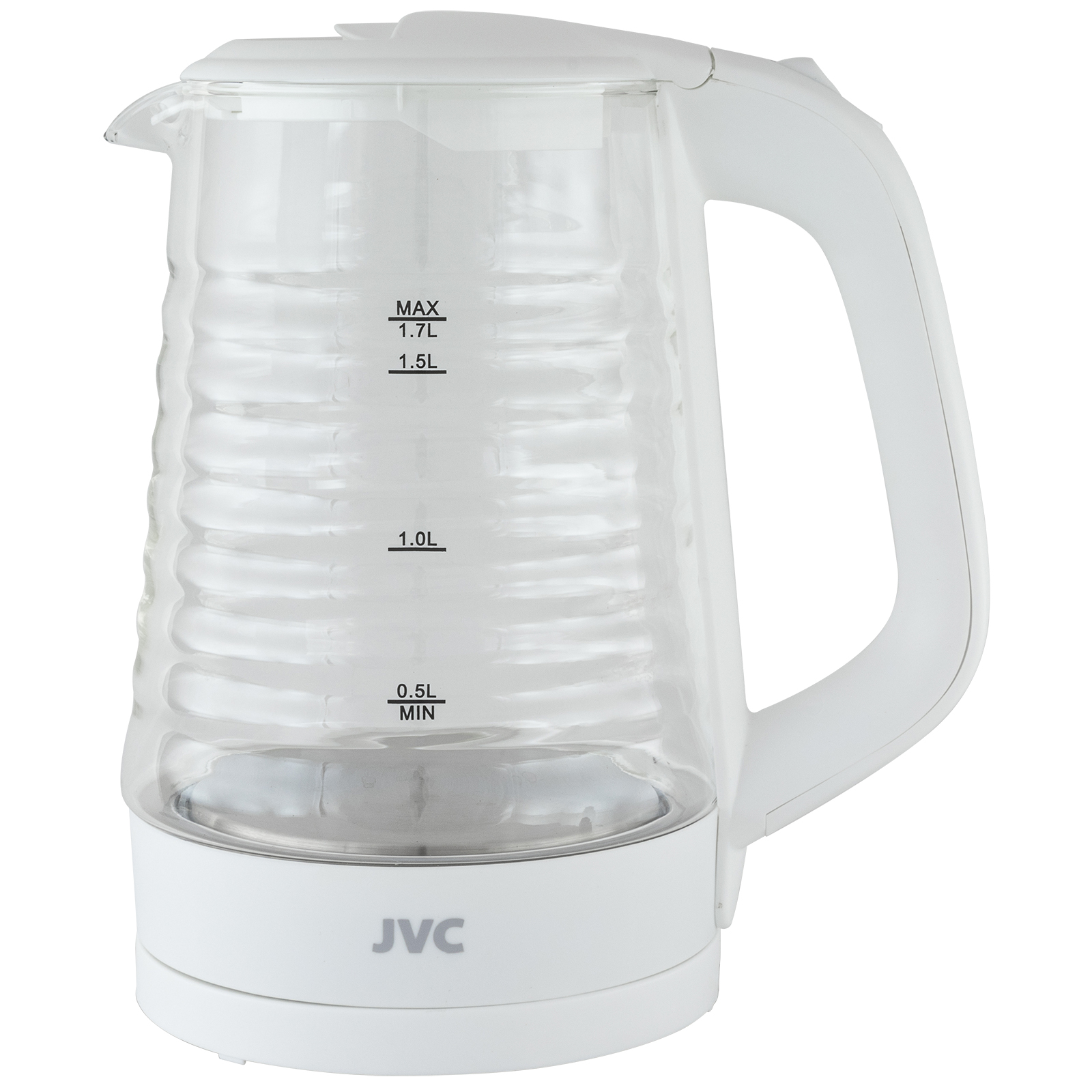 Чайник электрический JVC опт JK-KE1512 1.7 л белый пароочиститель bort bdr 2500 rr 2200 вт 45 г мин нагрев 120 с 1 5 л белый