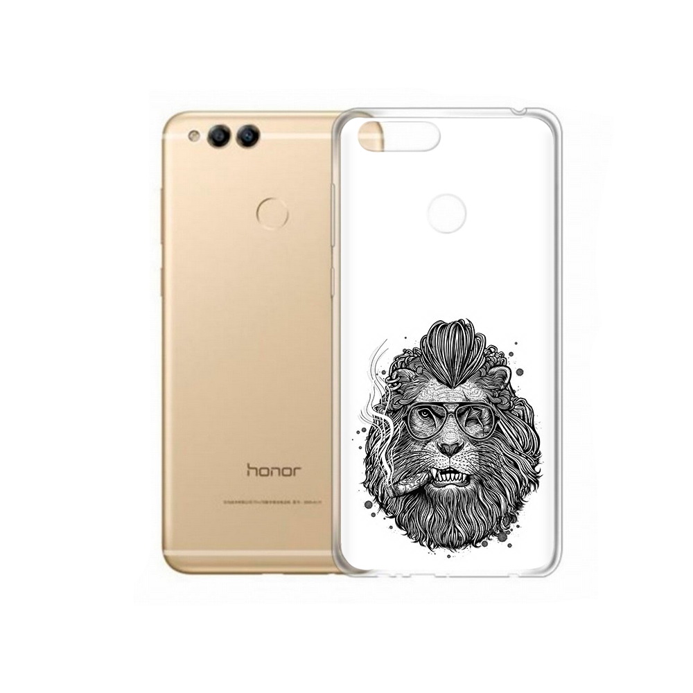 

Чехол MyPads Tocco для Huawei 7X курящий лев (PT94112.65.432), Прозрачный, Tocco