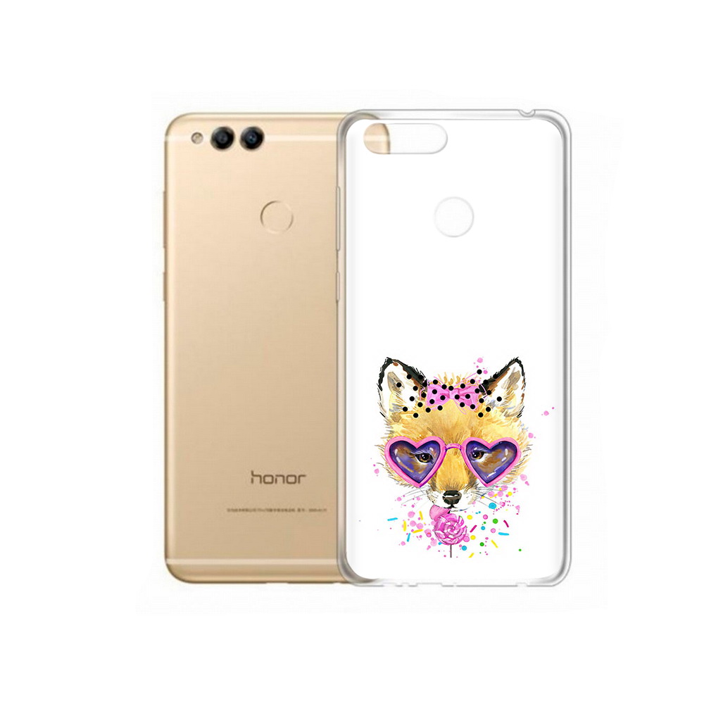 

Чехол MyPads Tocco для Huawei 7X лисенок с бантиком (PT94112.65.441), Прозрачный, Tocco