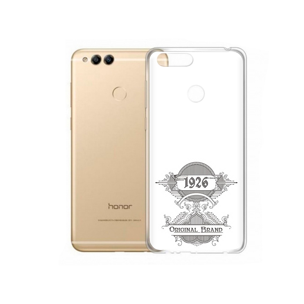 

Чехол MyPads Tocco для Huawei 7X логотип черно белый (PT94112.65.446), Прозрачный, Tocco
